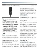 Preview for 1 page of Audio Technica AT4050 Specifications