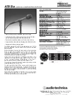 Audio Technica AT813a Specifications preview