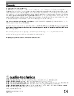 Предварительный просмотр 36 страницы Audio Technica ATH-ANC1 QuietPoint Instruction Manual