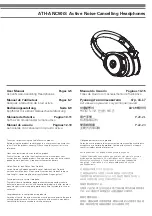 Предварительный просмотр 1 страницы Audio Technica ATH-ANC50IS User Manual