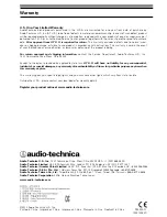 Preview for 40 page of Audio Technica ATH-ANC9 QuietPoint User Manual