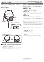 Предварительный просмотр 3 страницы Audio Technica ATH-EP300 Instructions