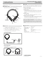 Предварительный просмотр 1 страницы Audio Technica ATH-ES700 Instructions