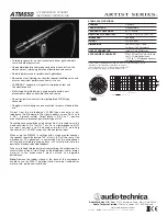 Preview for 1 page of Audio Technica ATM650 Specifications