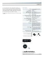 Предварительный просмотр 2 страницы Audio Technica ATM73a Product Information