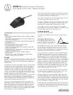 Предварительный просмотр 1 страницы Audio Technica ATND971a Manual