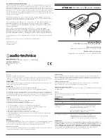 Предварительный просмотр 1 страницы Audio Technica ATR2USB Instruction Manual