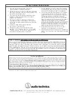 Preview for 8 page of Audio Technica ATW-1235 Installation And Operation Manual