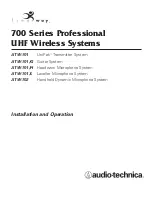 Audio Technica ATW-701/G Description, Installation And Operation предпросмотр