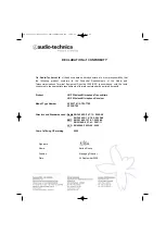 Предварительный просмотр 64 страницы Audio Technica ATW-701 Installation And Operation Manual