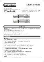 Audio Technica ATW-F948 Instructions предпросмотр