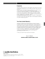 Предварительный просмотр 17 страницы Audio Technica ATW-R1810 Installation And Operation Manual