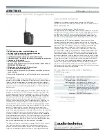 Audio Technica ATW-T1801 Specifications preview