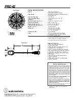 Предварительный просмотр 2 страницы Audio Technica C70_convertible Specifications