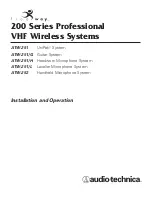 Audio Technica Freeway ATW-251 Installation And Operation Manual preview