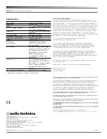 Preview for 4 page of Audio Technica MCB4 Installation And Operation