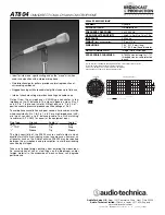 Audio Technica OMNIDIRECTIONAL DYNAMIC AT804 Specifications preview