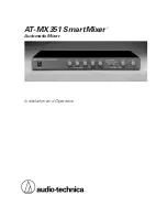 Preview for 1 page of Audio Technica SmartMixer AT-MX351 Installation And Operation Manual