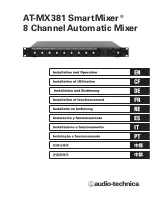 Preview for 1 page of Audio Technica SmartMixer AT-MX381 Installation And Operation Manual