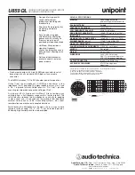 Audio Technica unipoint U859QL Specifications preview