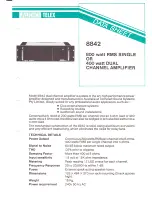 AUDIO TELEX 8842 Datasheet предпросмотр