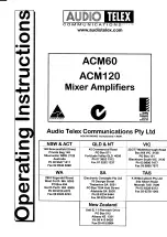 Preview for 2 page of AUDIO TELEX ACM120 Operating Instructions Manual