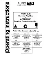 AUDIO TELEX ACM120R Operating Instructions предпросмотр