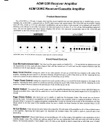 Предварительный просмотр 2 страницы AUDIO TELEX ACM120R Operating Instructions