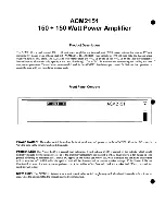 Предварительный просмотр 1 страницы AUDIO TELEX ACM2151 Manual