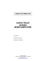 AUDIO TELEX ACM250 Operation Manual предпросмотр