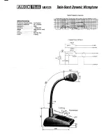 AUDIO TELEX AMX526 Specification preview