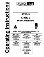 Предварительный просмотр 1 страницы AUDIO TELEX AT120-3 Operating Instructions