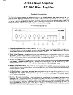 Предварительный просмотр 2 страницы AUDIO TELEX AT120-3 Operating Instructions