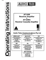 AUDIO TELEX AT120R Operating Instructions preview