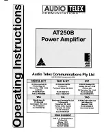 Предварительный просмотр 1 страницы AUDIO TELEX AT250B Operating Instructions