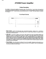 Предварительный просмотр 2 страницы AUDIO TELEX AT250B Operating Instructions