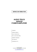 AUDIO TELEX DCM120 Operation Manual предпросмотр