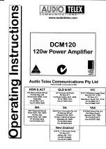 Предварительный просмотр 2 страницы AUDIO TELEX DCM120 Operation Manual