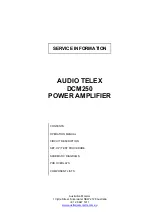 AUDIO TELEX DCM250 Service Information предпросмотр