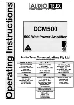 Предварительный просмотр 2 страницы AUDIO TELEX DCM500 User Manual