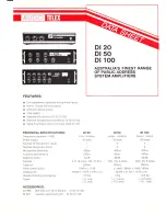 Предварительный просмотр 1 страницы AUDIO TELEX DI 100 Datasheet