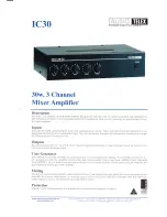 AUDIO TELEX IC30 Brochure & Specs предпросмотр