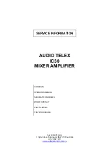 Предварительный просмотр 1 страницы AUDIO TELEX IC30 Service Information