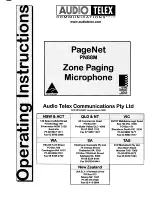 AUDIO TELEX PAGENET Manual preview