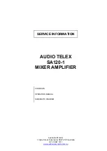 AUDIO TELEX SA120-1 Operation Manual предпросмотр