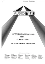 Предварительный просмотр 2 страницы AUDIO TELEX SA120-1 Operation Manual