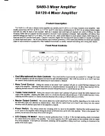 Предварительный просмотр 2 страницы AUDIO TELEX SA120-4 Operating Instructions