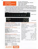 Предварительный просмотр 2 страницы AUDIO TELEX SA120 Brochure & Specs