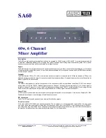 Предварительный просмотр 1 страницы AUDIO TELEX SA60 Brochure