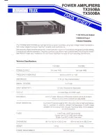 Предварительный просмотр 1 страницы AUDIO TELEX TX250BA Datasheet